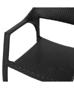 Scaun suprapozabil gradina/terasa GOLF,negru