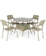 Set mobilier ALANA terasa si gradina, masa si 4 scaune