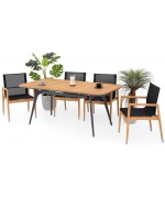 Set mobilier gradina sau terasa cu 4 scaune si masa Menorca
