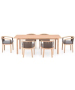 Set mobilier SALSA terasa/gradina, 6 scaune si masa