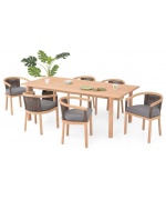 Set mobilier SALSA terasa/gradina, 6 scaune si masa