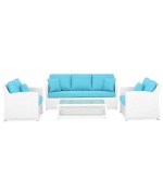 Set mobilier SAFIRA gradina/terasa, 2 fotolii, canapea si masuta