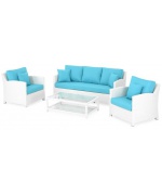 Set mobilier SAFIRA gradina/terasa, 2 fotolii, canapea si masuta