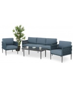 Set mobilier CLUB terasa/gradina, 2 fotolii, canapea si masuta